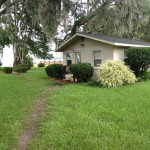 The front of Gurudev's residence, the office and cabin #2.