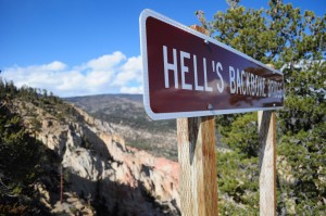 Hell's Backbone Sign